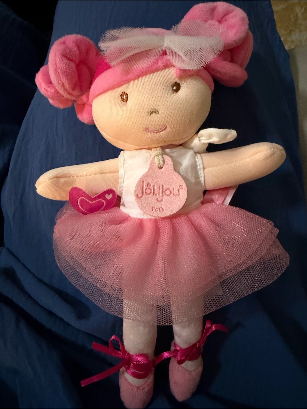 Jolijou Paris Pink Tulle Ballerina Doll Plush - Soft Ballet (Like New)